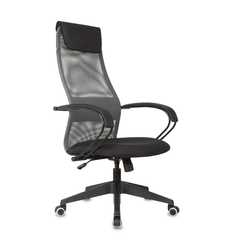 Кресло руководителя Бюрократ CH-607 темно-серый TW-04 сиденье черный Neo Black сетка/ткань с подголов. крестов. пластик главное фото